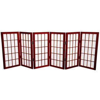 Wood/ Paper 2-foot 3-panel Miniature Windowpane Shoji Screen (China)