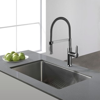 Kraus 30-inch Undermount Single Bowl Steel Kitchen Sink
