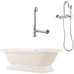 Capri Plinth Oval Tub and Wall Mount Faucet Package