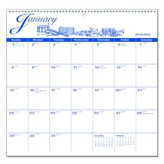AT-A-GLANCE 12-Month Illustrators Edition Wall Calendar 2016