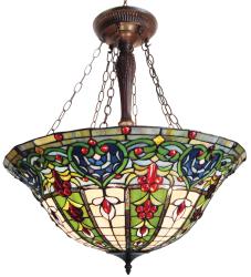 Tiffany-style Victorian Bronze Finish Hanging Lamp