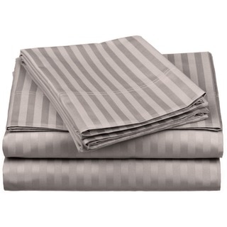 Superior 100-percent Premium Long-staple Combed Cotton 650 Thread Count Olympic Queen Striped Deep Pocket Sheet Set