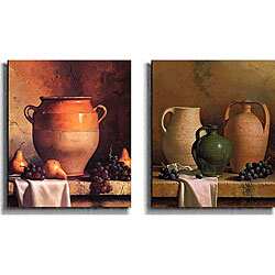 Loran Speck 'Jugs and Jars' Canvas Art 2-piece Set