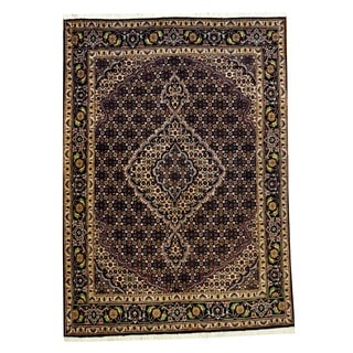 Herat Oriental Persian Hand-knotted Tabriz Wool Rug (5' x 7')