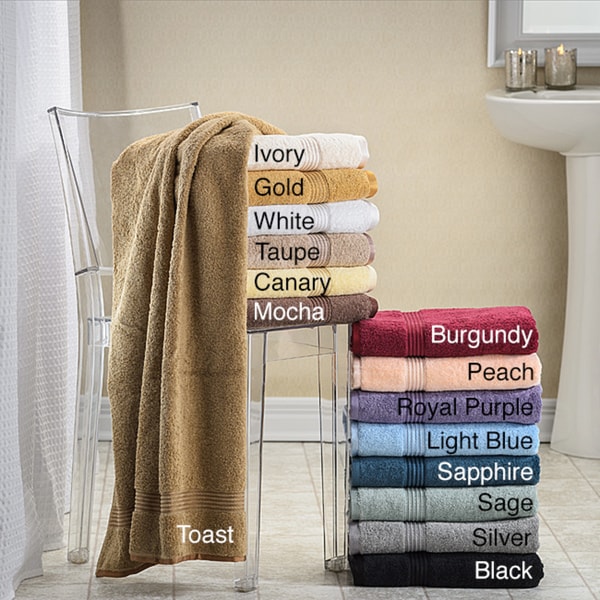 Superior Collection Luxurious 100-percent Premium Long-staple Combed Cotton Hand Towel Set (Set of 8)