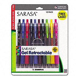 Sarasa Multi-colored Gel Retractable Rollerball Pens (Pack of 10)