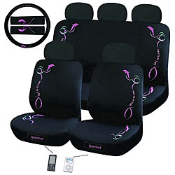 Dolphin 12-piece Universal Fit Seat Cover Set (Airbag-friendly)