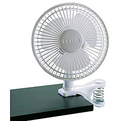 Lasko 6-inch 2-speed White Clip Fan