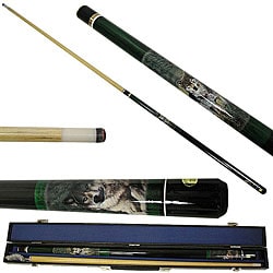 Wild Wolf 2-piece Pool Cue with 6 Replacement Tips