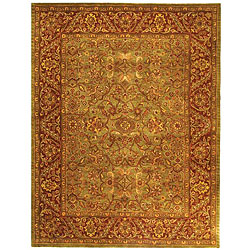 Safavieh Handmade Golden Jaipur Green/ Rust Wool Rug (6' x 9')