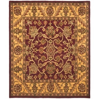 Safavieh Handmade Golden Jaipur Burgundy/ Gold Wool Rug (6' x 9')