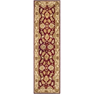 Safavieh Handmade Heritage Traditional Kashan Red/ Ivory Wool Runner (2'3 x 14')