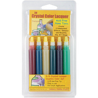 3-D Crystal Lacquer Country Color Set (Pack of 6)