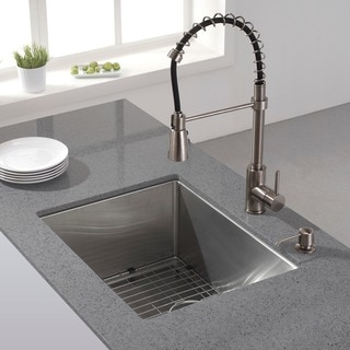Kraus 23-inch Undermount Single Bowl Steel Kitchen Sink