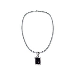 Handmade Sterling Silver Onyx 'Dream Guide' Necklace (Indonesia)