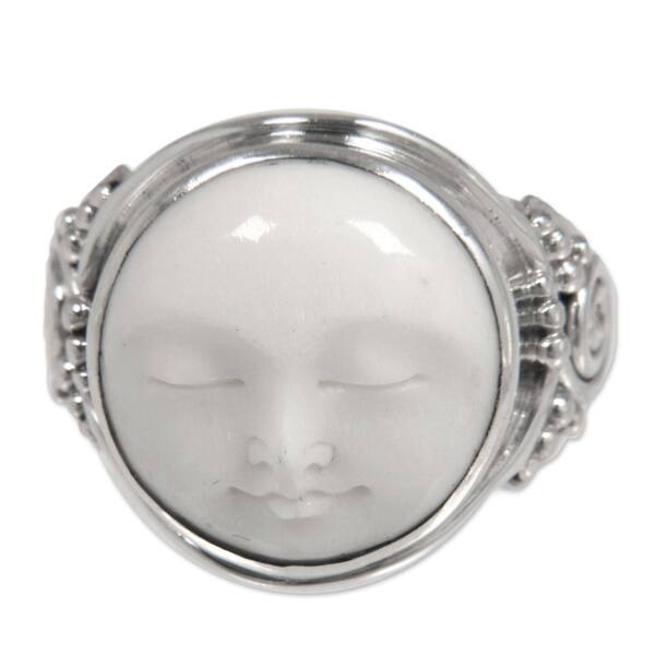NOVICA Handmade 'Face of the Moon' Sterling Silver Ring (Indonesia)