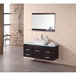 Design Element Espresso Contemporary Single Bathroom Vanity