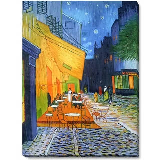 Vincent van Gogh 'Cafe Terrace at Night' Traditional Canvas Art