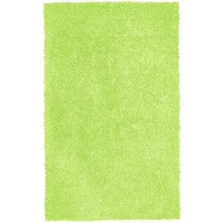 Green Chenille Shag Rug (4' x 6')