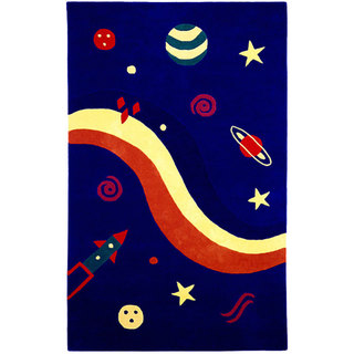 Hand-tufted Kids' Space Rug (4' x 6')