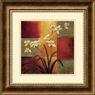 Framed Art Print 'White Orchid' by Jill Deveraux 17 x 17-inch