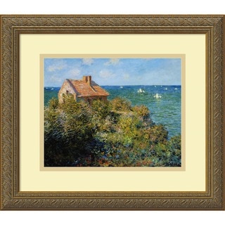 Claude Monet 'Fisherman's Cottage on the Cliffs at Varengeville, 1882' Framed Art Print