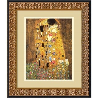 Framed Art Print 'The Kiss (Le Baiser / Il Baccio), 1907' by Gustav Klimt 17 x 20-inch