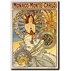 Alphonse Mucha 'Monaco-Monte Carlo' Canvas Art