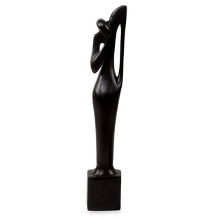 Wood 'Deep in Thought' Statuette (Ghana)
