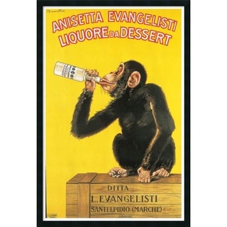 Framed Art Print Anisetta Evangelisti Liquore da Dessert (ca. 1925) by Carlo Biscaretti 26 x 38-inch