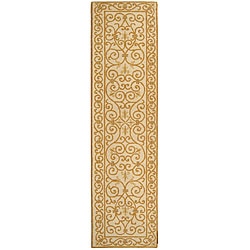 Safavieh Hand-hooked Iron Gate Ivory/ Gold Wool Runner (2'6 x 12')