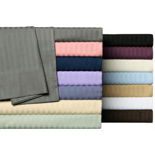Wrinkle Resistant Woven Stripe All Cotton Sheet Set