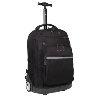 J World Sundace Black Rolling 15-inch Laptop Backpack