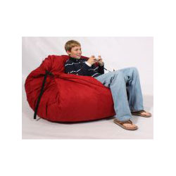 FufSack Sofa Sleeper Red Microsuede Lounge Chair