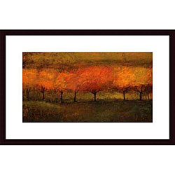 Seth Winegar 'Red Trees I' Wood Framed Art Print