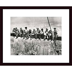 'Lunch Atop a Skyscraper' Wood Framed Art Print