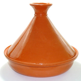 Hand-painted 12-inch Terracotta Cookable Tagine (Tunisia)