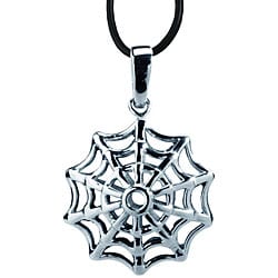 Stainless Steel Spider Web Necklace