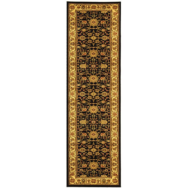 Safavieh Lyndhurst Traditional Oriental Black/ Ivory Runner (2'3 x 16')
