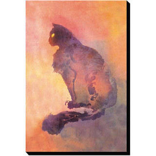 'Purple Cat' Gallery-wrapped Canvas Art