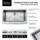 KRAUS 33 Inch Farmhouse Single Bowl Stainless Steel Kitchen Sink with NoiseDefend Soundproofing