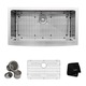KRAUS 36 Inch Farmhouse Single Bowl Stainless Steel Kitchen Sink with NoiseDefend Soundproofing