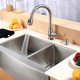 KRAUS 33 Inch Farmhouse Double Bowl Stainless Steel Kitchen Sink with NoiseDefend Soundproofing