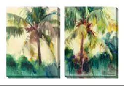 Thumbnail 3, Gallery Direct Allyson Krowitz 'Coconut Palm' Oversized Canvas Art Set. Changes active main hero.