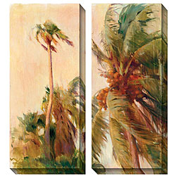 preview thumbnail 1 of 1, Gallery Direct Allyson Krowitz 'Beach Palm' Oversized Canvas Art Set