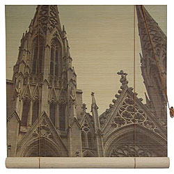 Handmade St. Patrick's Cathedral 48-inch Bamboo Blind (China)