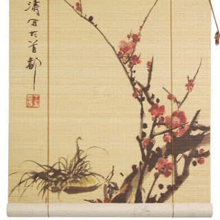 Handmade Sakura Blossom 48-inch Bamboo Blind (China)