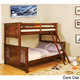 Thumbnail 4, Furniture of America Daan Cottage Walnut Twin/Full Solid Wood Bunk Bed. Changes active main hero.