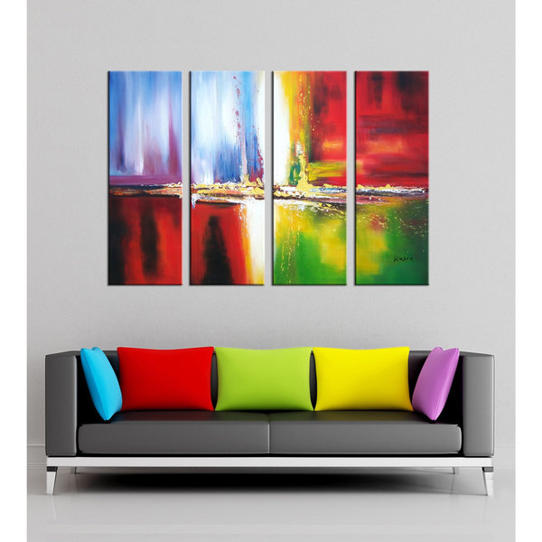 Abstract Hand-painted Oil on Canvas Art Set