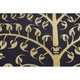 Acrylic Golden Bo Tree with Lions Canvas Painting - Grey/Black/Gold - Thumbnail 1
